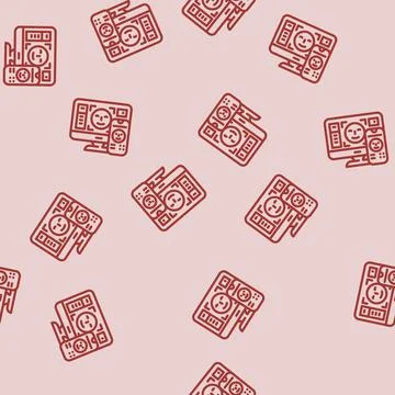 User friendly interface line vector seamless pattern Ilustración de archivo