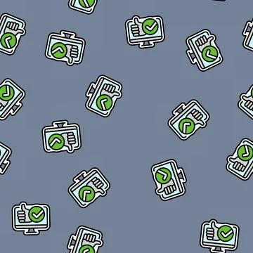 User friendly interface vector seamless pattern Ilustración de archivo