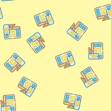 User friendly interface vector seamless pattern Ilustración de archivo