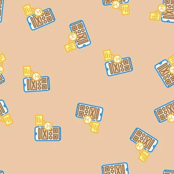 User friendly interface vector seamless pattern Stock Illustration