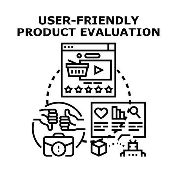 User friendly product evaluation and feedback system 库存插图