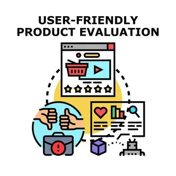 User friendly product evaluation and feedback system Stock Illustration