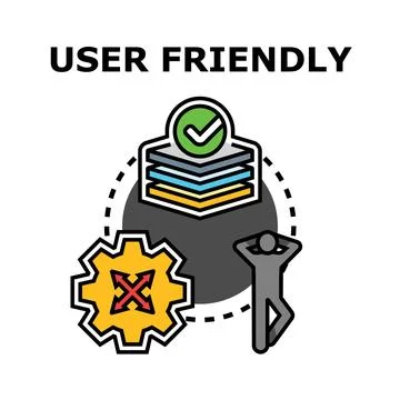 User friendly system with simple interface Stock Illustration