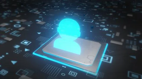 User of the future,Interface technology, the future of user experience. Stock-Illustration