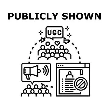 User generated content public sharing concept Stock Illustration