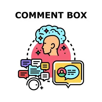 User generating content for online comment and feedback box Stock Illustration