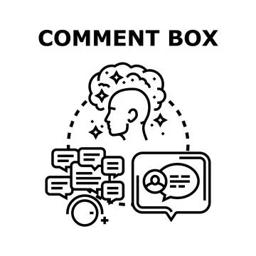 User generating content for online comment and feedback box Stock Illustration