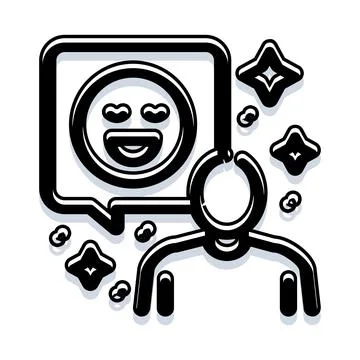User generating positive feedback and social media influence Stock-Illustration
