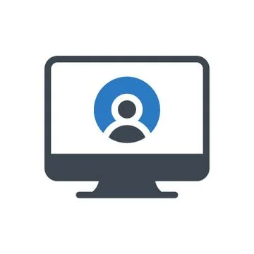 User glyph colour icon 스톡 일러스트