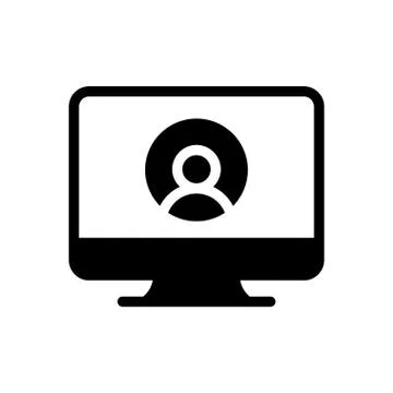 User glyph flat icon Stock Illustration