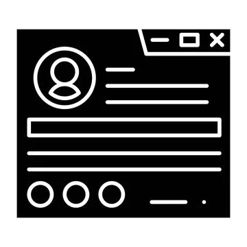 User Glyph Icon Stock Illustration