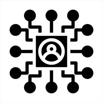 User glyph icon vector illustration isolated on white background イラスト素材
