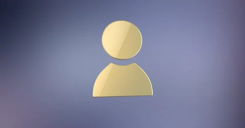 User Gold 3d Icon 스톡 동영상 67847381