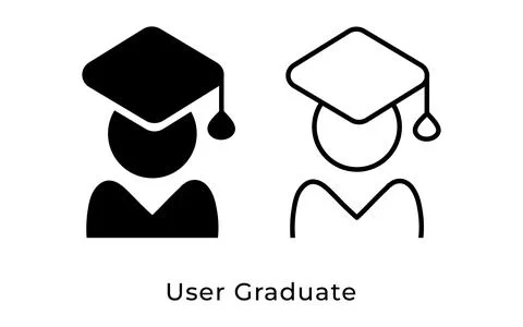 User Graduate with cap icon vector illustration Stock Illustration
