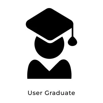 User Graduate with cap icon vector illustration. Stock Illustration