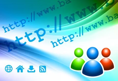 User Group on Abstract Color Background Stock Illustration