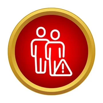 User group account security warning alert icon Stock Illustration