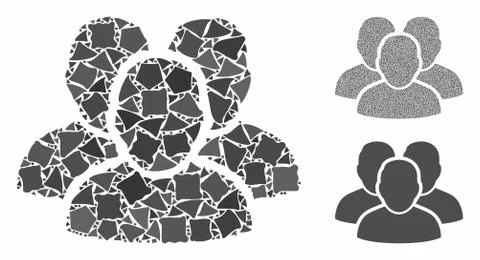 User group Composition Icon of Bumpy Pieces Stockillustratie