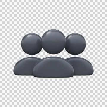 User group icon. 3D render Stock Illustration