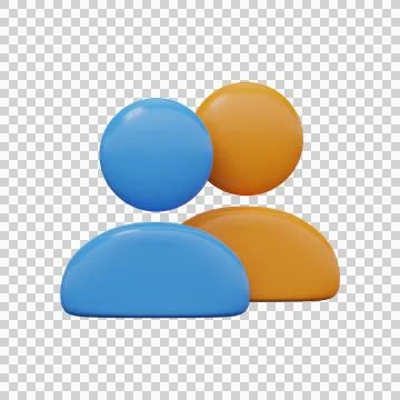 User group icon. 3D render Stock Illustration