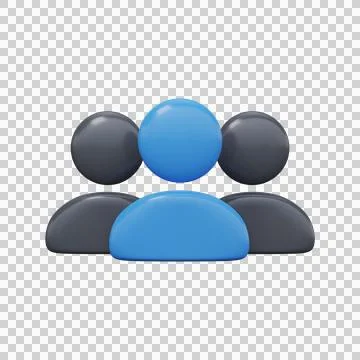 User group icon. 3D render Stock Illustration