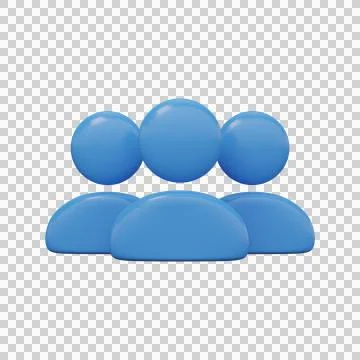 User group icon. 3D render Stock Illustration