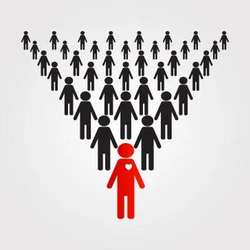 User group icon. Management Team Leader Sign. Customer icon. Heart group icon Stock Illustration