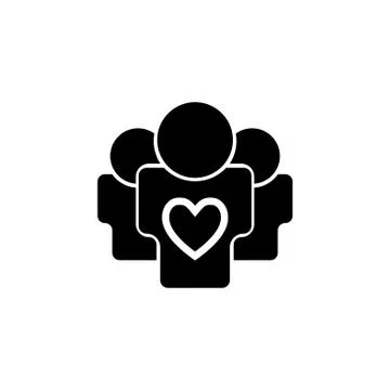User group icon. vector illustration black on white background Stock Illustration
