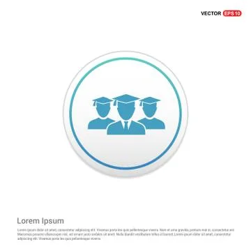 User group icon.  - white circle button Stock Illustration