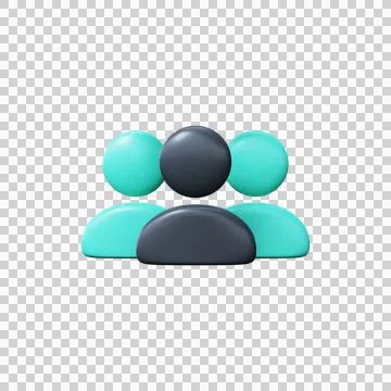 User group team sign, 3d render. Illustrazione stock