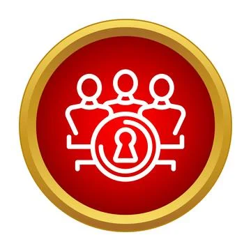 User group unlocking access to private account security Stock-Illustration