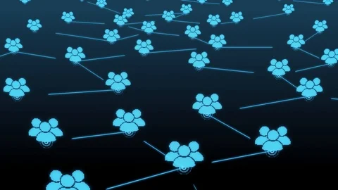 User groups connected network data animation Stock Footage 119992538
