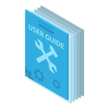 User guide book icon, isometric style Stockillustratie