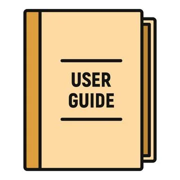 User guide book illustrating instruction manual document Stock Illustration