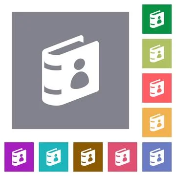 User guide books square flat icons Stock Illustration