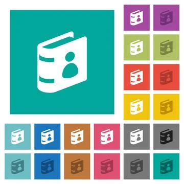 User guide books square flat multi colored icons Stock Illustration