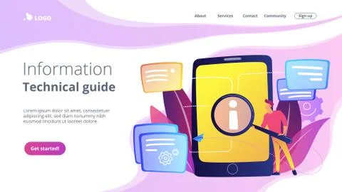 User guide concept vector illustration. Stock Illustration