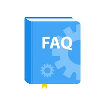 User Guide FAQ book download icon. Flat vector illustration 스톡 일러스트