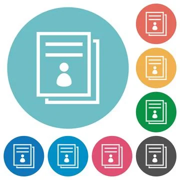 User guide flat round icons Stock Illustration
