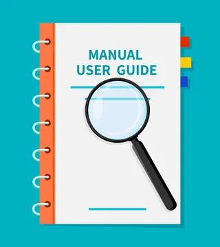 User guide, guidebook manual instruction book Illustration