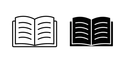 User guide icon collection in black, Line icons, flat symbols Stock Illustration
