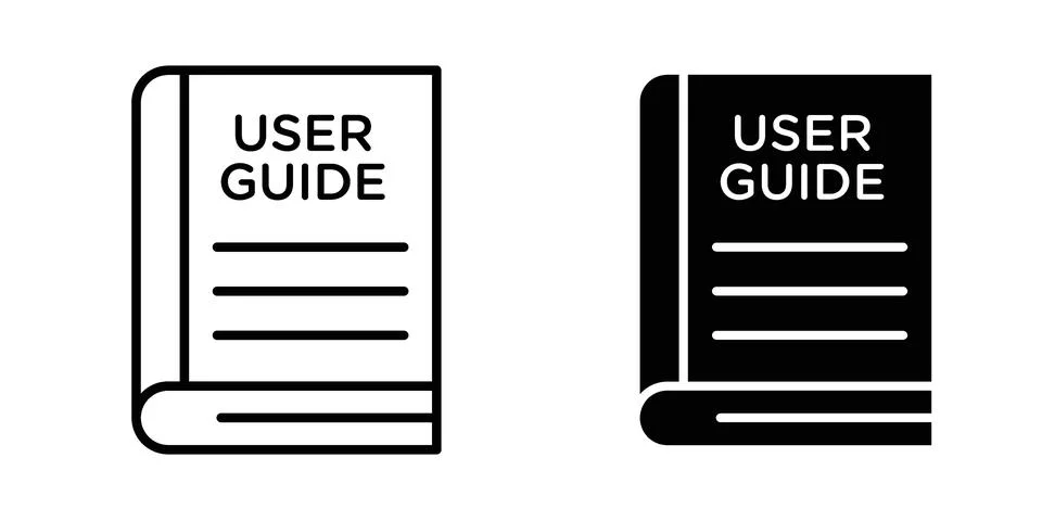 User guide icon for design projects and web UI Stock Illustration