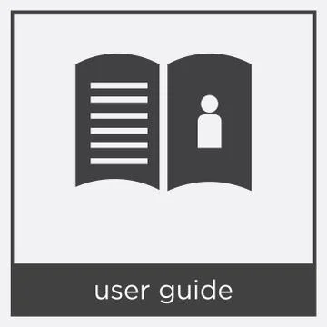User guide icon isolated on white background Stock Illustration