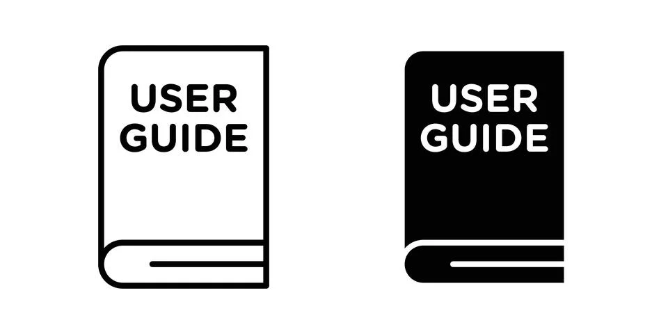 User guide icon vector symbol graphics Stock Illustration