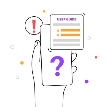 User guide manual Stock Illustration