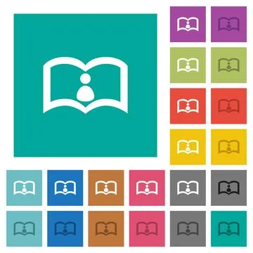 User guide square flat multi colored icons Stock Illustration