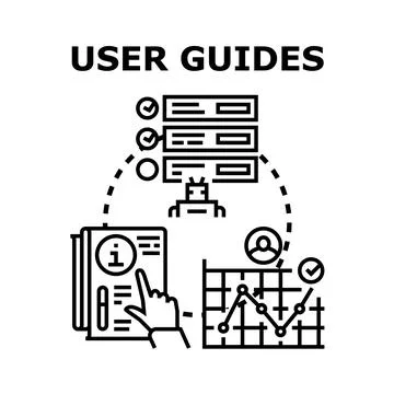 User guides and technical support concept Stock Illustration