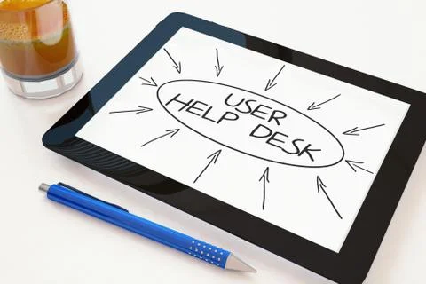 User Help Desk Stock Illustration