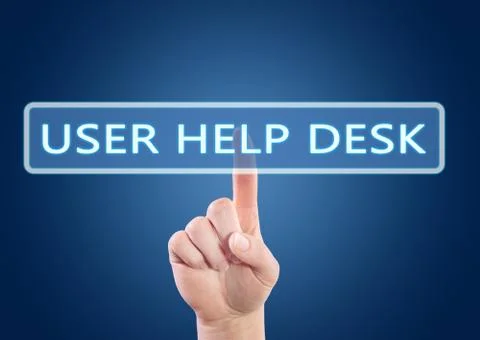 User Help Desk Stock Illustration