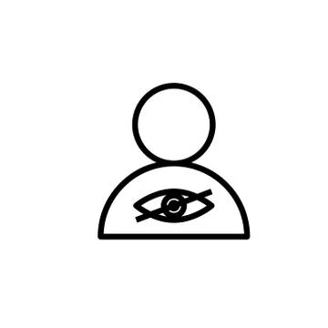 User hide vector simple icon Stock Illustration